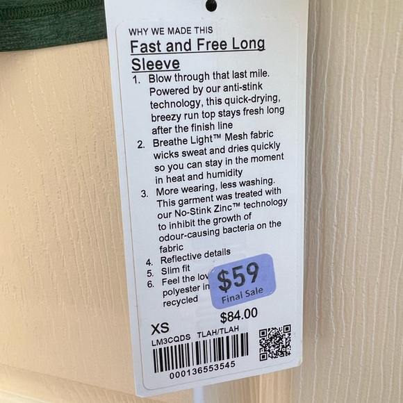 Lilulemon fast and free long sleeves - Picture 3 of 3